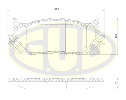 Brake Pad Set, disc brake (GBP123300)