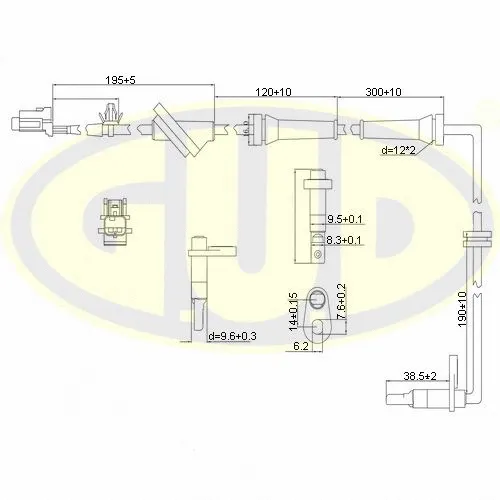 Sensor, wheel speed (GABS02415)