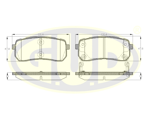 Brake Pad Set, disc brake (GBP128802)