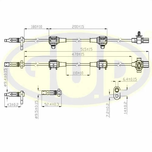 Sensor, wheel speed (GABS02568)