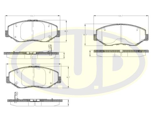 Brake Pad Set, disc brake (GBP089900)