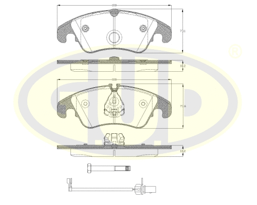 Brake Pad Set, disc brake (GBP130410)