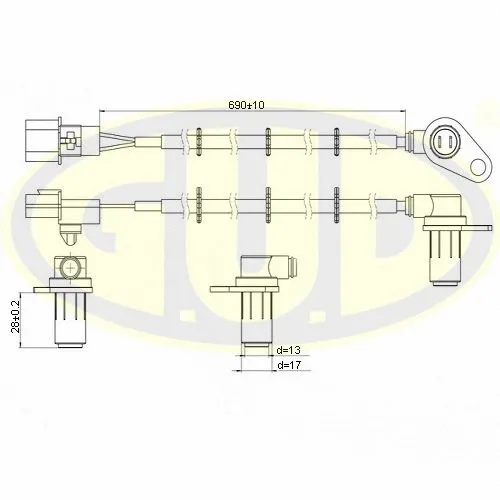 Sensor, wheel speed (GABS02623)