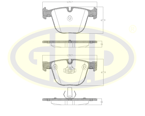 Brake Pad Set, disc brake (GBP089200)