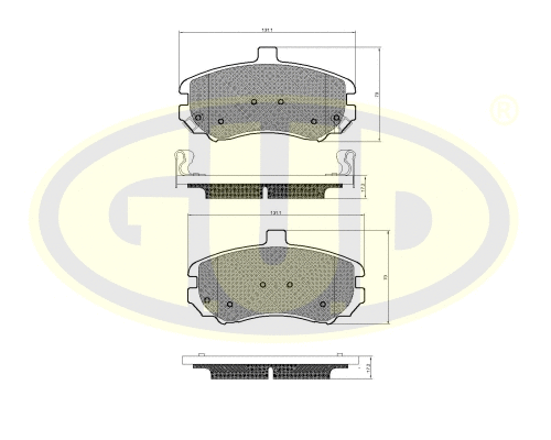 Brake Pad Set, disc brake (GBP119402)