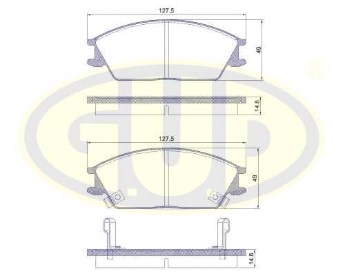 Brake Pad Set, disc brake (GBP880173)