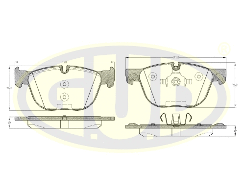 Brake Pad Set, disc brake (GBP129700)