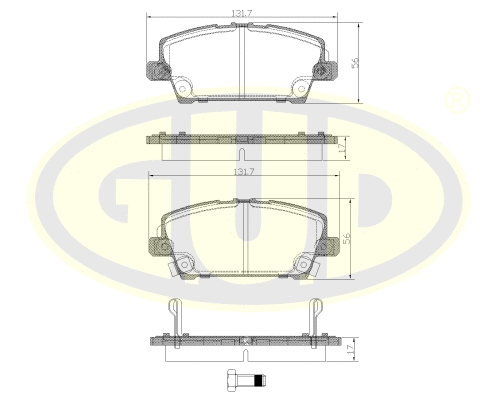 Brake Pad Set, disc brake (GBP120502)