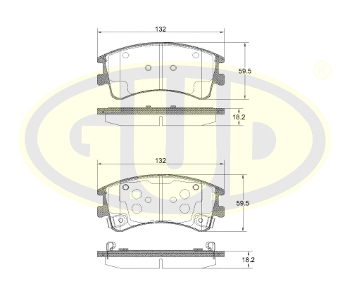Brake Pad Set, disc brake (GBP097002)
