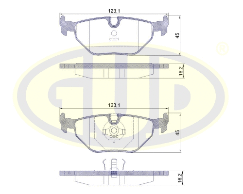 Brake Pad Set, disc brake (GBP880149)