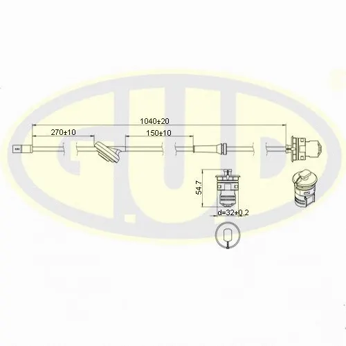 Sensor, wheel speed (GABS01009)