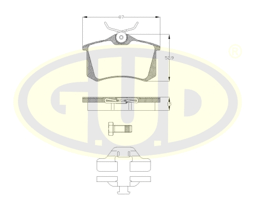 Brake Pad Set, disc brake (GBP880100)