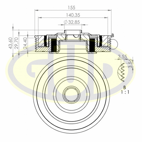 Belt Pulley, crankshaft (GCP702062)