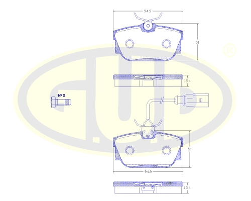 Brake Pad Set, disc brake (GBP880131)