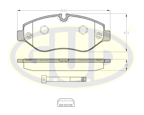 Brake Pad Set, disc brake (GBP880144)