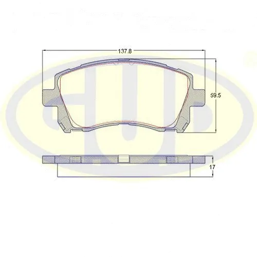 Brake Pad Set, disc brake (GBP065502)