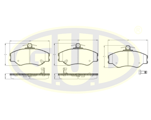 Brake Pad Set, disc brake (GBP049402)