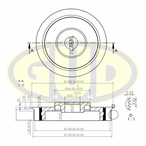 Belt Pulley, crankshaft (GCP701191)