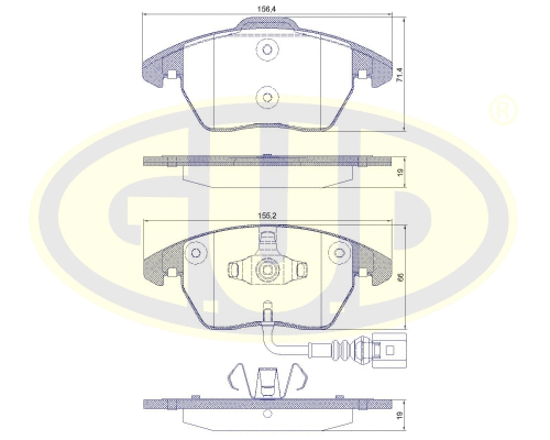 Brake Pad Set, disc brake (GBP880104)