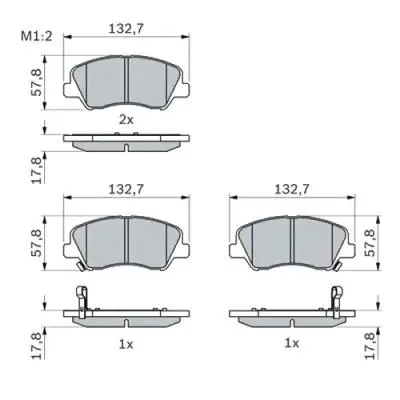 Brake Pad Set, disc brake (GBP880184)