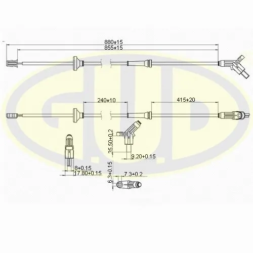 Sensor, wheel speed (GABS01043)