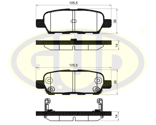 Brake Pad Set, disc brake (GBP880108)