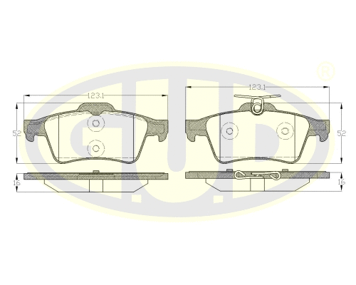 Brake Pad Set, disc brake (GBP084230)