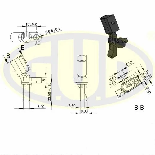 Sensor, wheel speed (GABS01035)