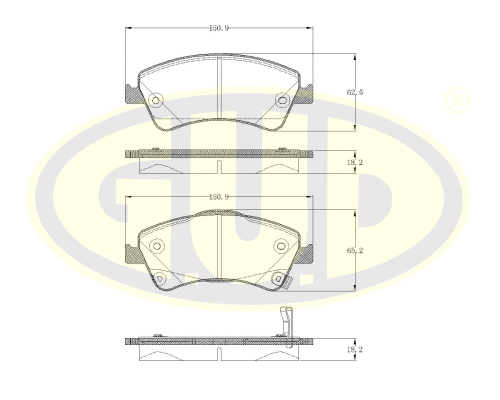Brake Pad Set, disc brake (GBP134102)
