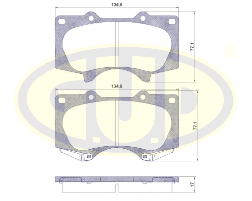 Brake Pad Set, disc brake (GBP098800)