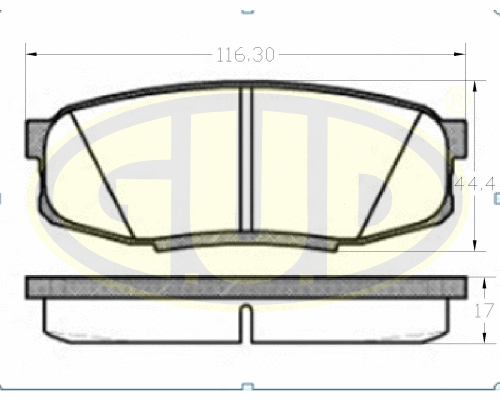 Brake Pad Set, disc brake (GBP127200)