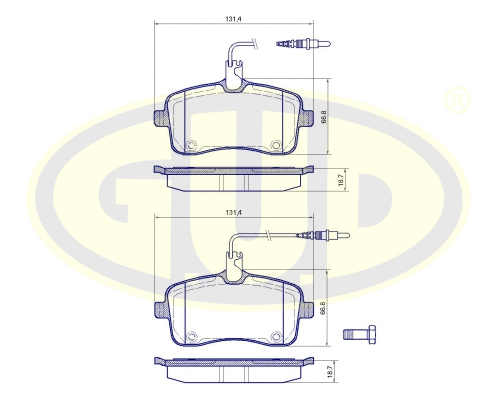 Brake Pad Set, disc brake (GBP110204)