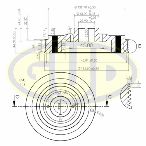 Belt Pulley, crankshaft (GCP701184)