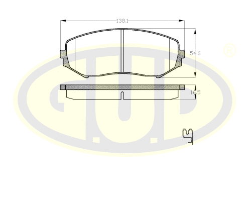 Brake Pad Set, disc brake (GBP122502)