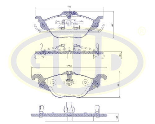 Brake Pad Set, disc brake (GBP880143)