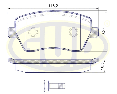 Brake Pad Set, disc brake (GBP098700)