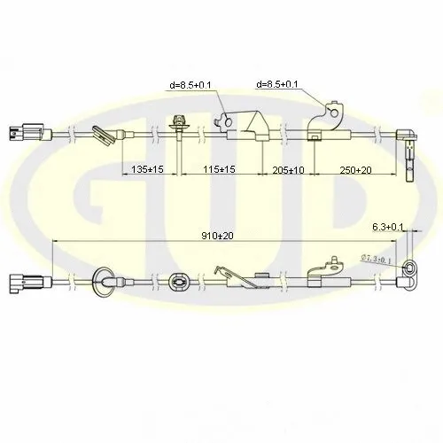 Sensor, wheel speed (GABS02612)