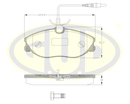Brake Pad Set, disc brake (GBP880135)