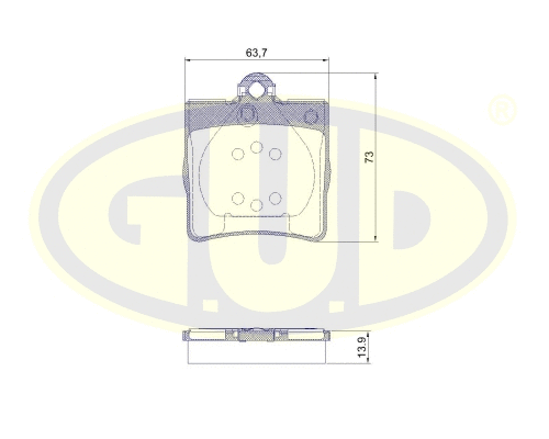 Brake Pad Set, disc brake (GBP880148)