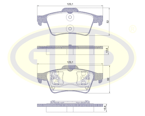 Brake Pad Set, disc brake (GBP880118)