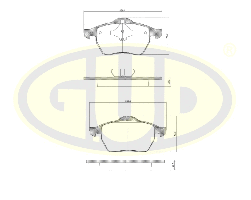 Brake Pad Set, disc brake (GBP880158)