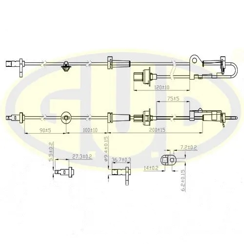 Sensor, wheel speed (GABS02524)