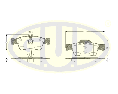 Brake Pad Set, disc brake (GBP880142)