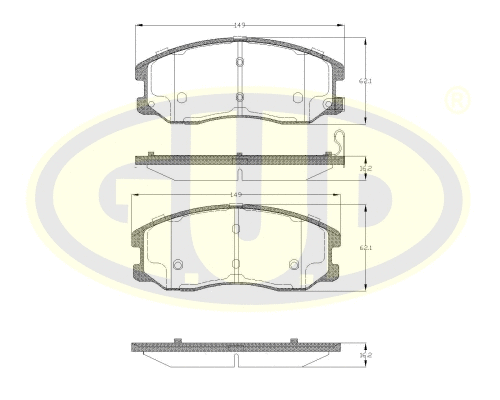 Brake Pad Set, disc brake (GBP126112)