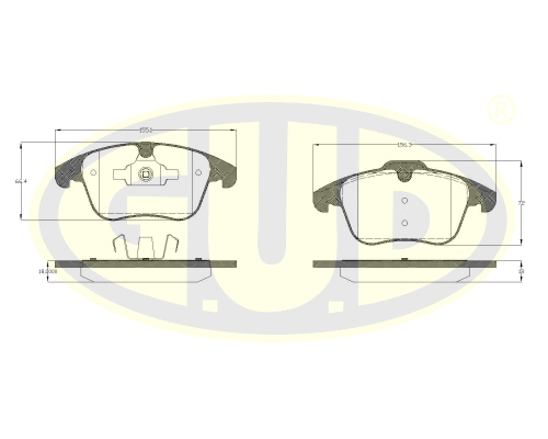 Brake Pad Set, disc brake (GBP880112)