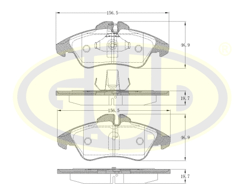 Brake Pad Set, disc brake (GBP880119)