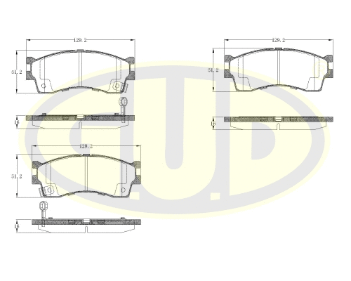 Brake Pad Set, disc brake (GBP041532)