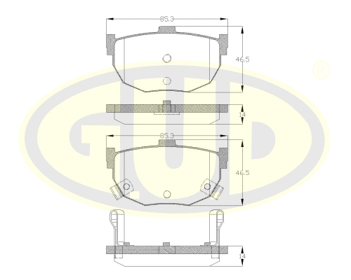 Brake Pad Set, disc brake (GBP029432)