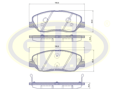 Brake Pad Set, disc brake (GBP122602)