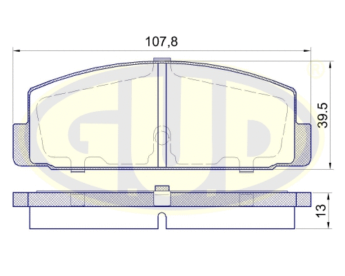Brake Pad Set, disc brake (GBP880155)